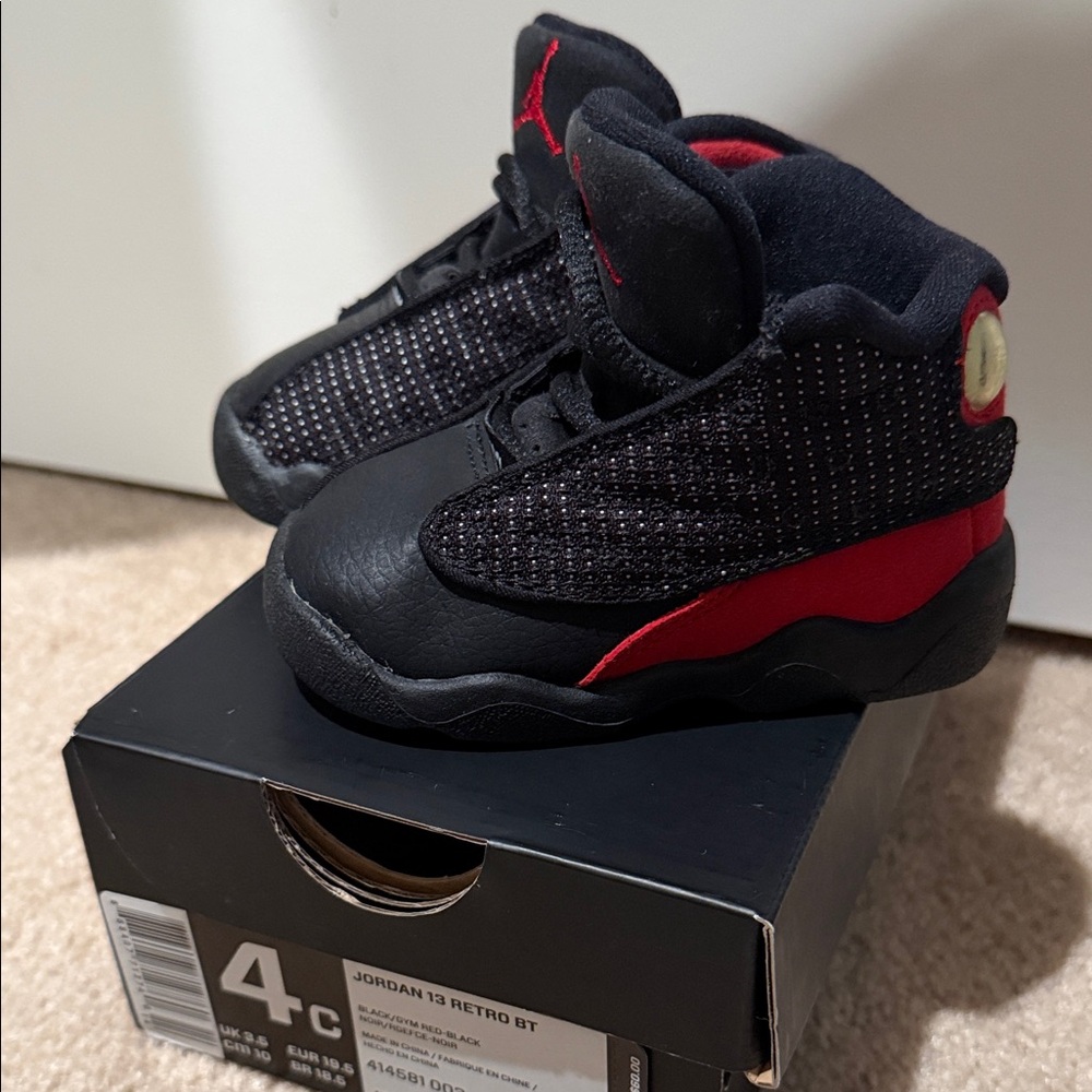NEW Jordan 13 Retro BT Black and Red Sneakers